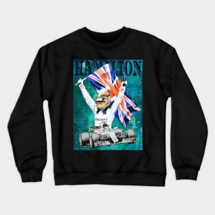 Hamilton Effect: Britannia Rules the Race!_Retro Art Crewneck Sweatshirt